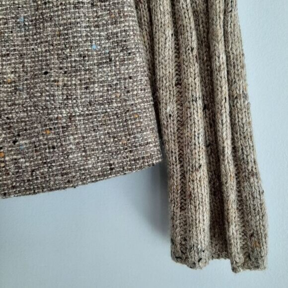 HER Energy Wool Blend Mixed Media Button Front Blazer Jacket Sz S - Picture 5 of 11